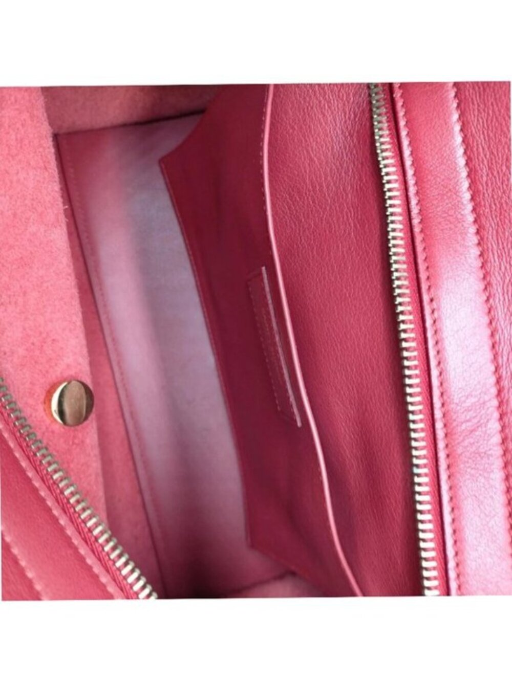 Authentic Saint Laurent Cabas ChYc Red Leather Satchel Crossbody Bag - Picture 10 of 16